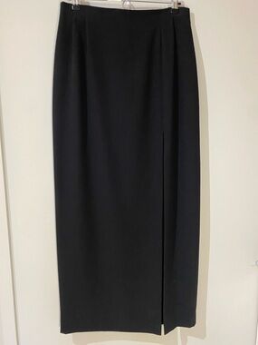 the room Black Pencil Skirt with High Front Slit